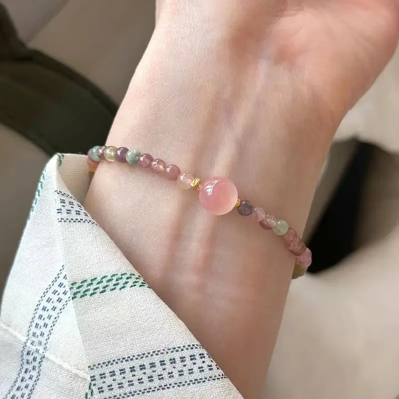 Natural Tourmaline Rainbow Bracelet for Women — feature 11