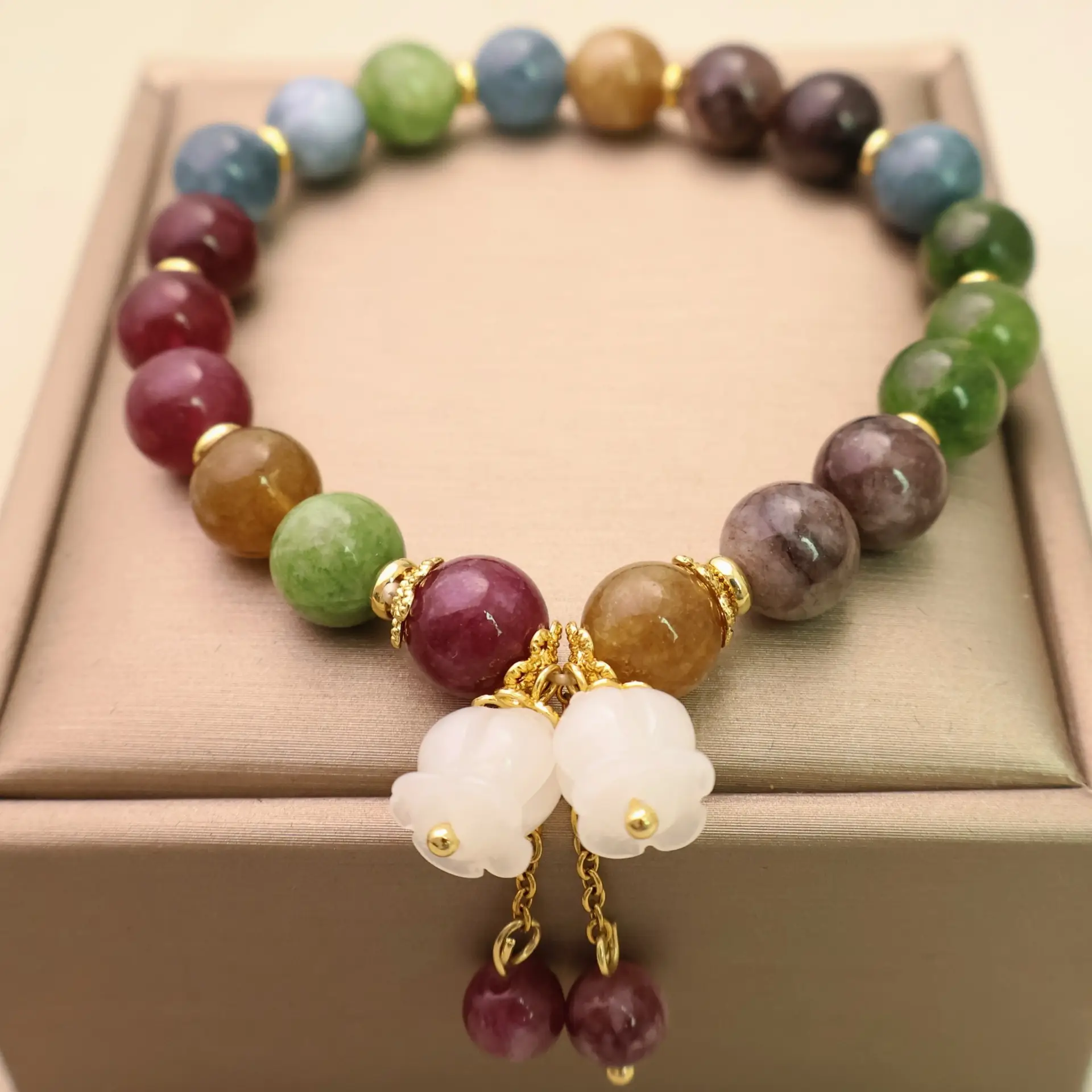 Natural Tourmaline Rainbow Bracelet for Women — feature 8