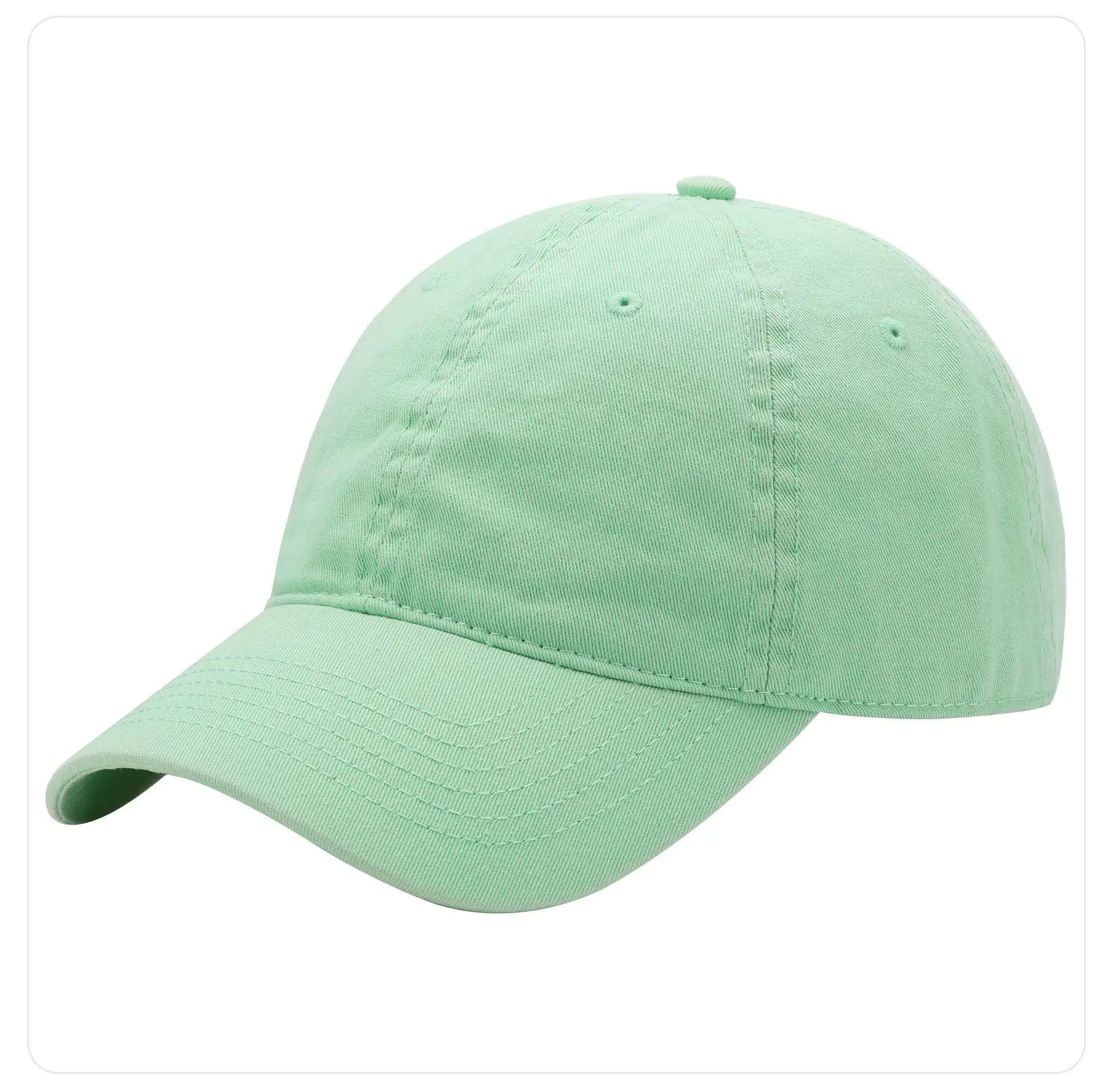 Light Blue Baseball Cap Cotton Solid Plate — feature 28