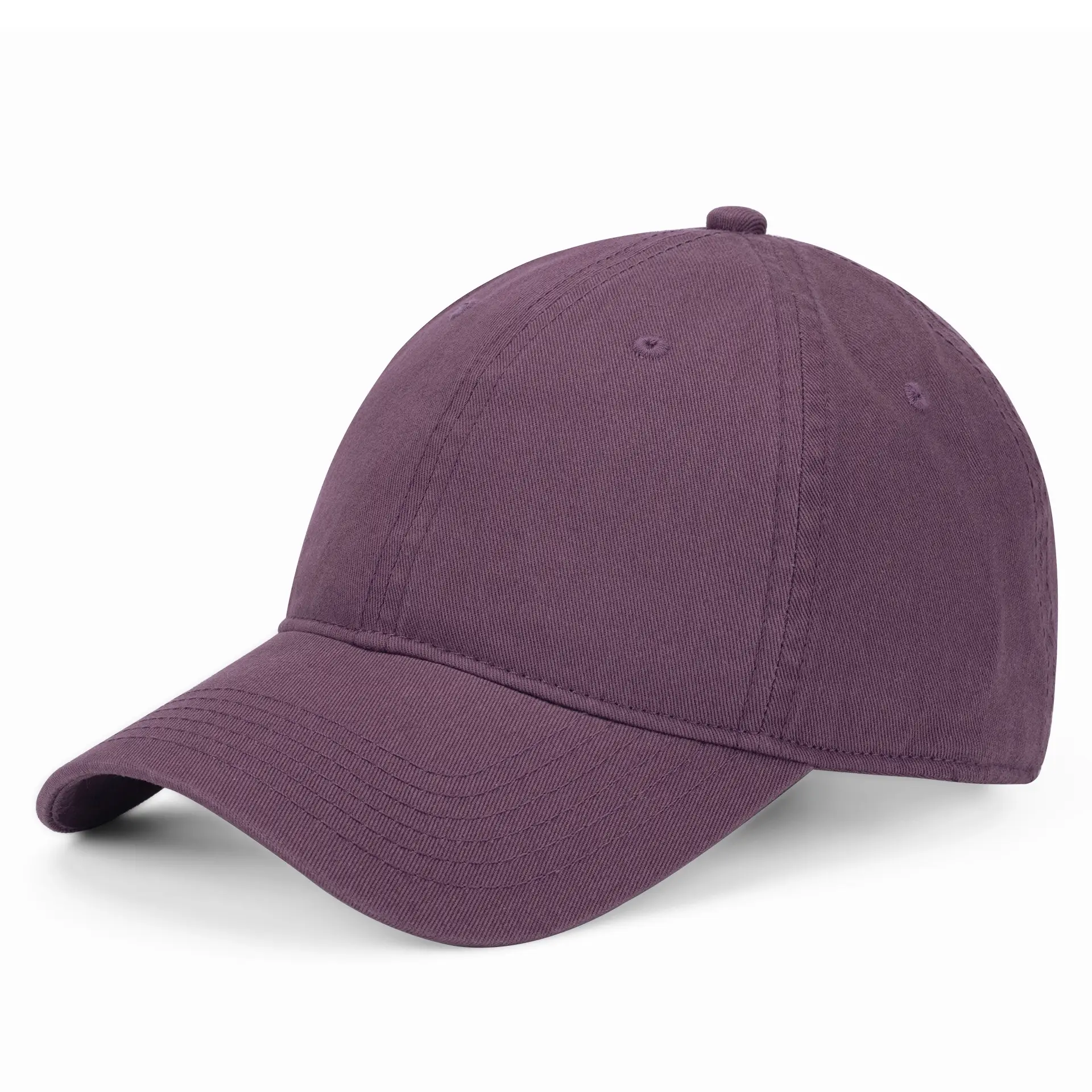 Light Blue Baseball Cap Cotton Solid Plate - Image 23