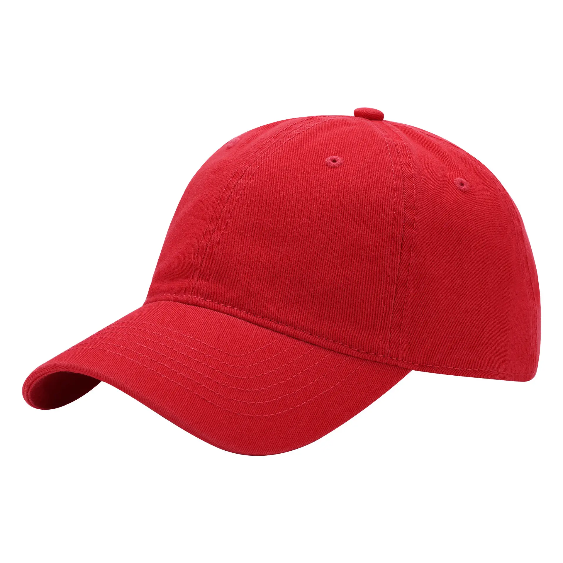 Light Blue Baseball Cap Cotton Solid Plate - Image 37