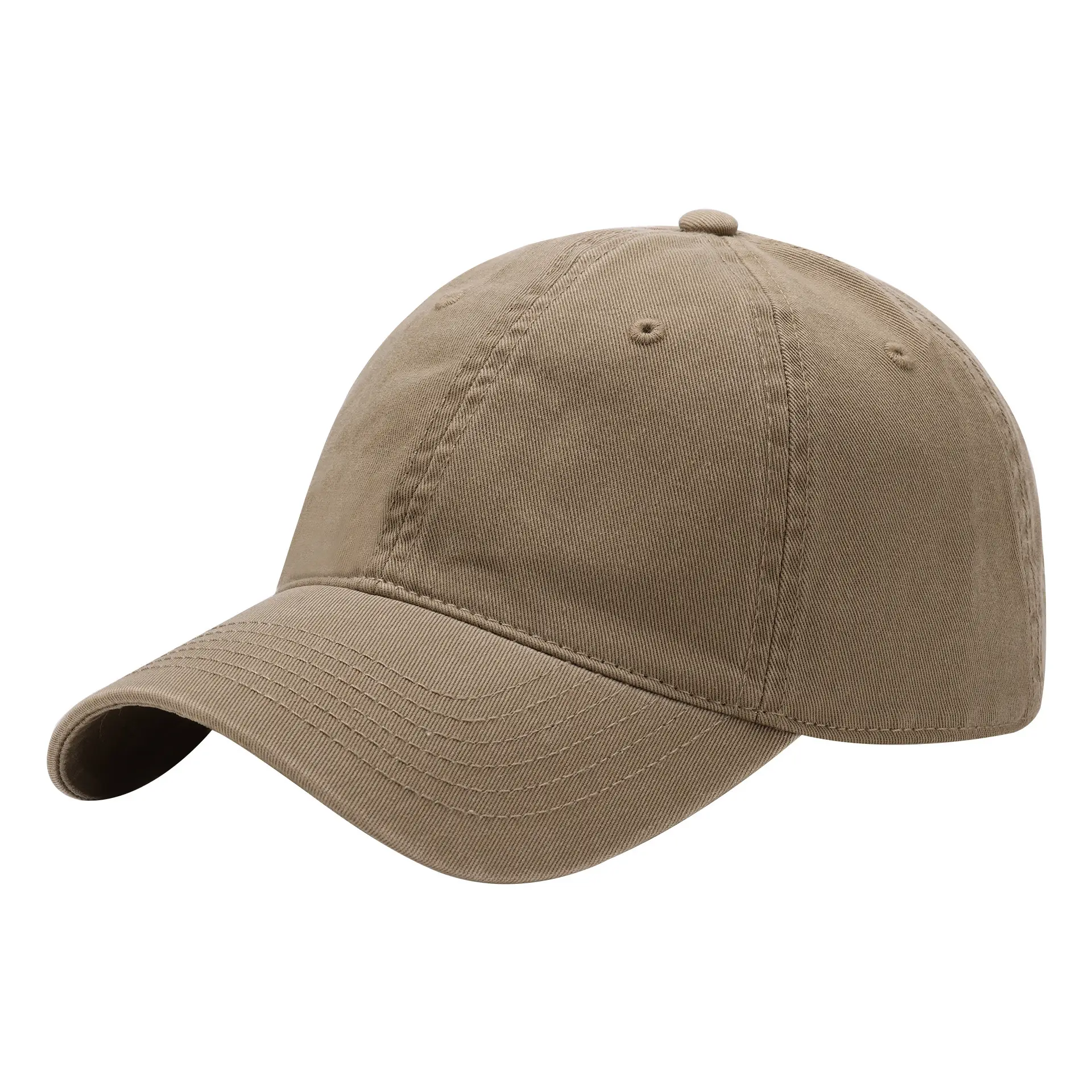 Light Blue Baseball Cap Cotton Solid Plate - Image 8