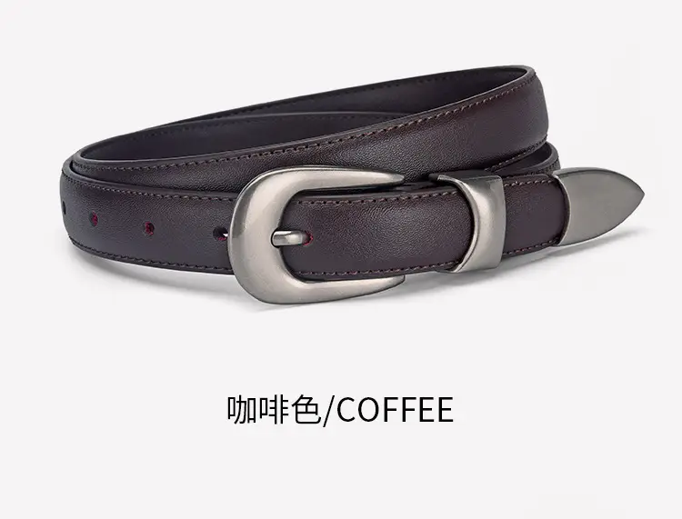 Women's Genuine Leather Pin Buckle Belt with Pants — feature 22