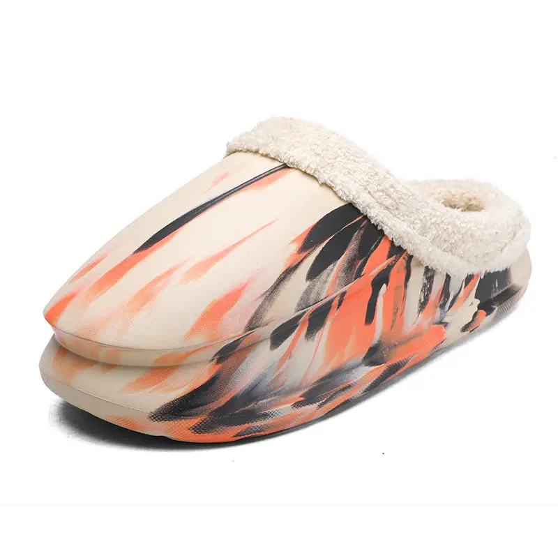 Cotton Slippers Men's Winter Baotou Room Interior Velvet Warm Plush Couple Slippers Thick Sole Dung Camouflage Coconut Shoes - Image 8