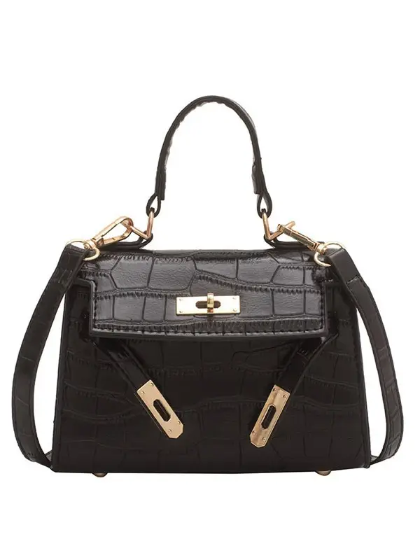White Croc Leather Shoulder Bag for Women 2024 - Image 8