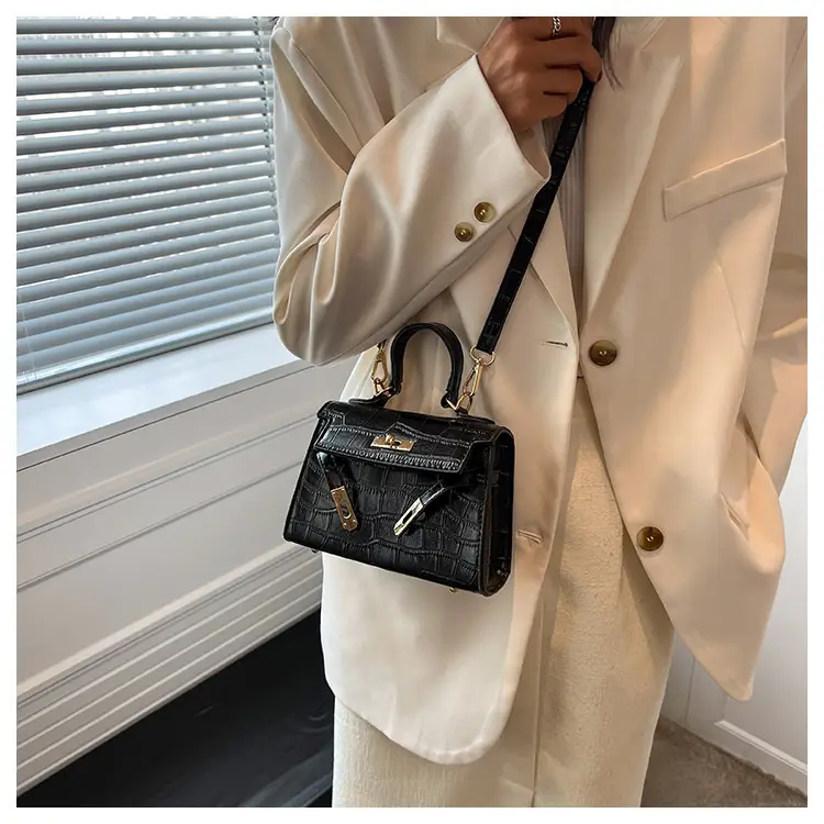 White Croc Leather Shoulder Bag for Women 2024 — feature 11