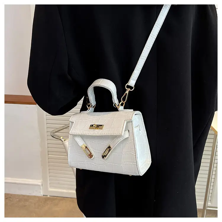White Croc Leather Shoulder Bag for Women 2024 — feature 18