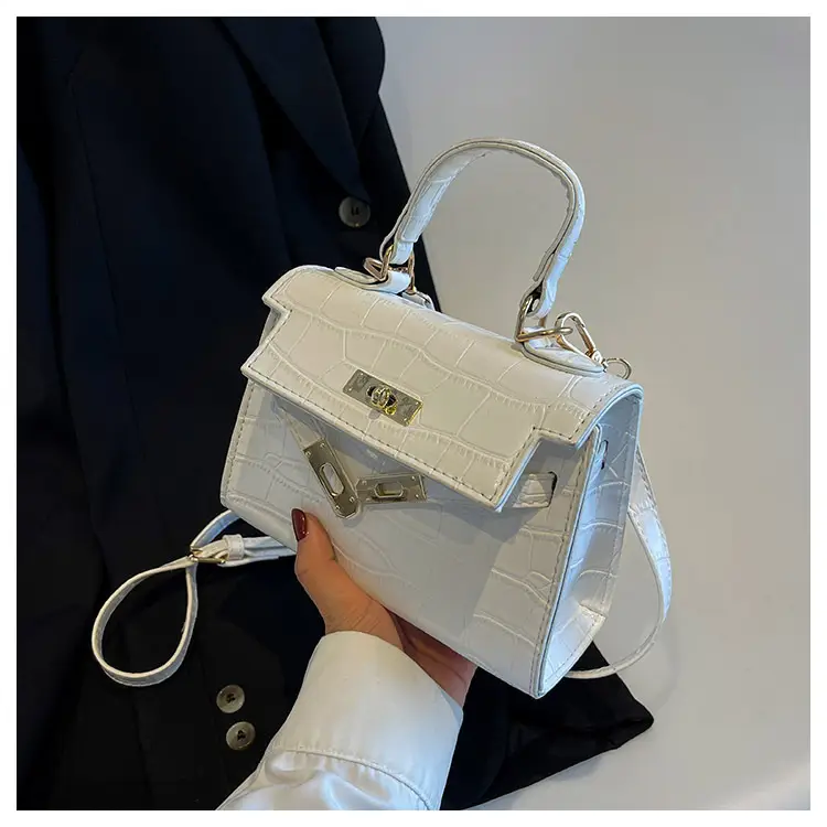 White Croc Leather Shoulder Bag for Women 2024 — feature 25