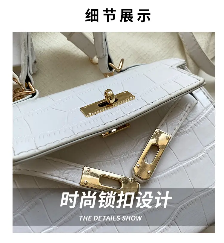 White Croc Leather Shoulder Bag for Women 2024 — feature 3
