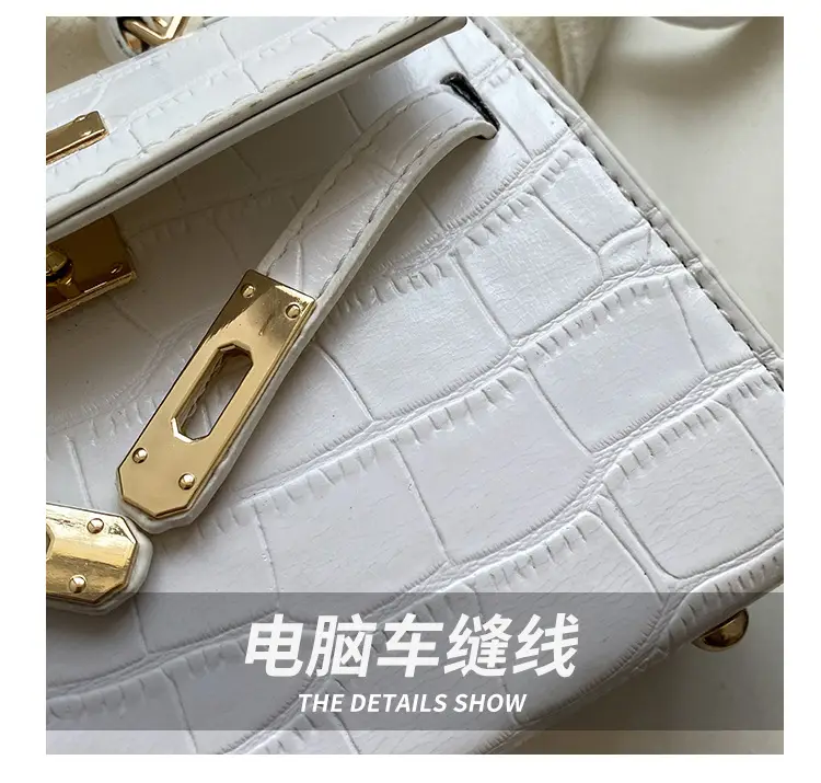White Croc Leather Shoulder Bag for Women 2024 — feature 7