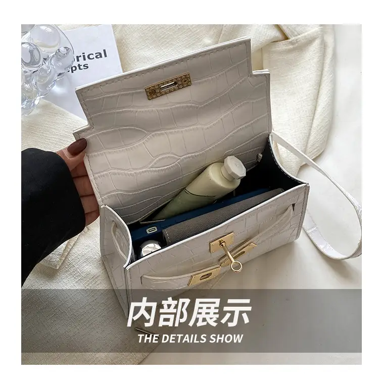 White Croc Leather Shoulder Bag for Women 2024 — feature 8