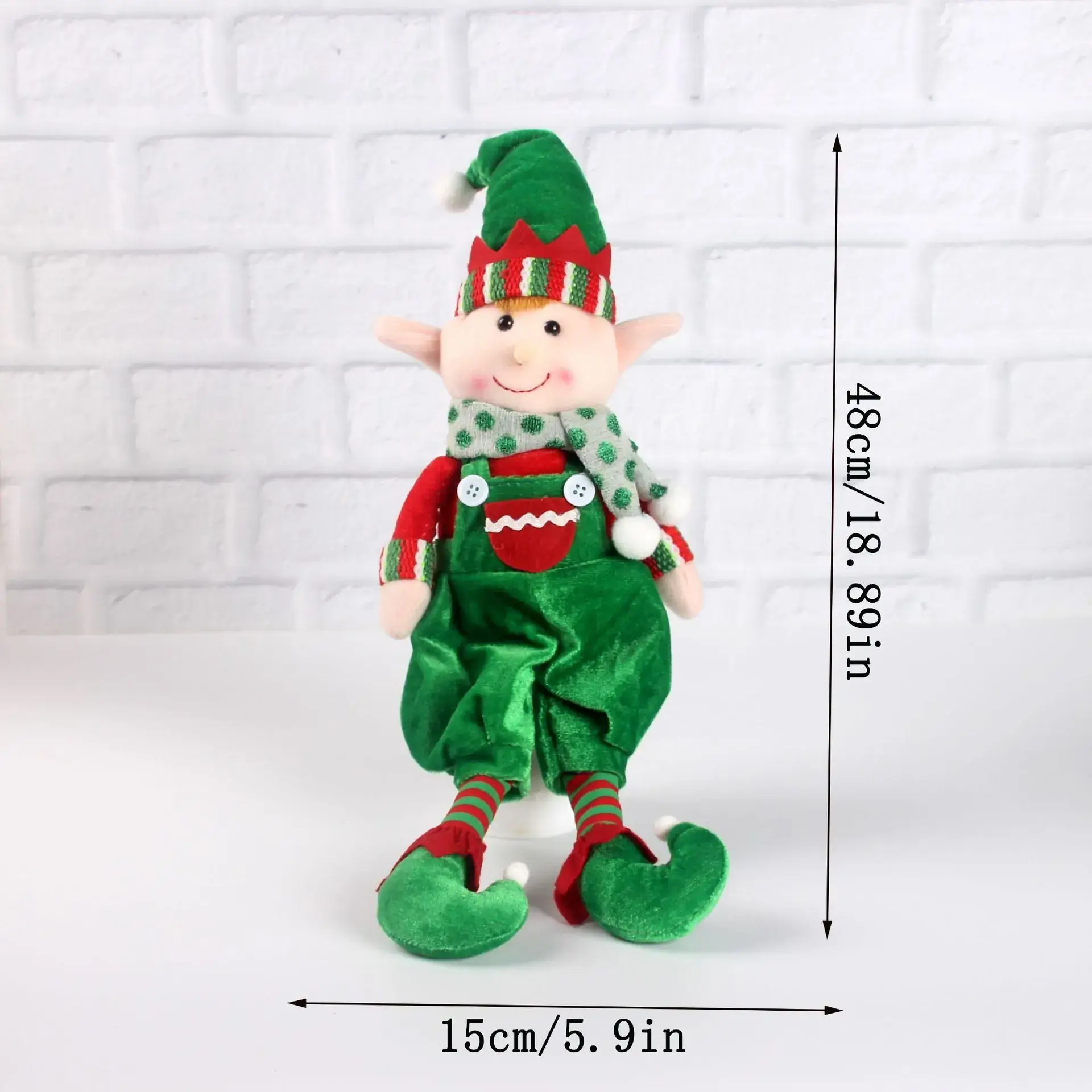 Christmas Leg-Hanging Elf Sitting Posture Figurine for Kids