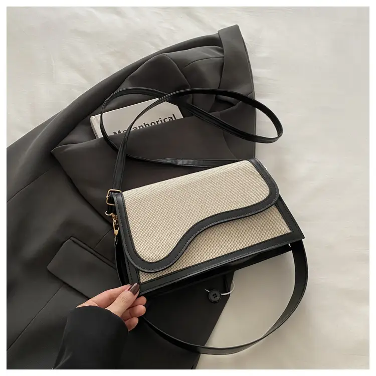 Women's Canvas Crossbody Bag Brown Grey 2024 — feature 20