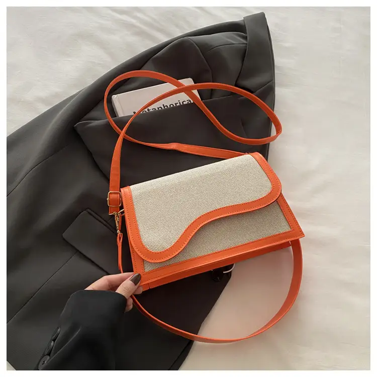 Women's Canvas Crossbody Bag Brown Grey 2024 — feature 22