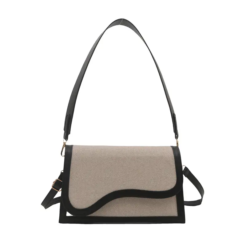 Women's Canvas Crossbody Bag Brown Grey 2024