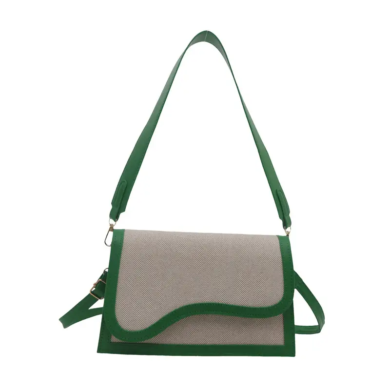 Women's Canvas Crossbody Bag Brown Grey 2024
