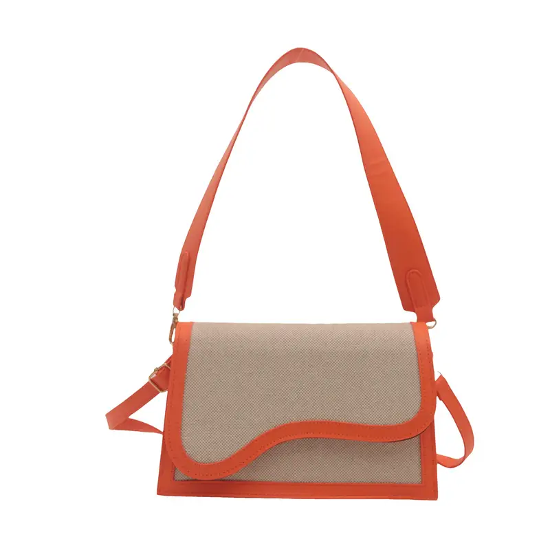 Women's Canvas Crossbody Bag Brown Grey 2024