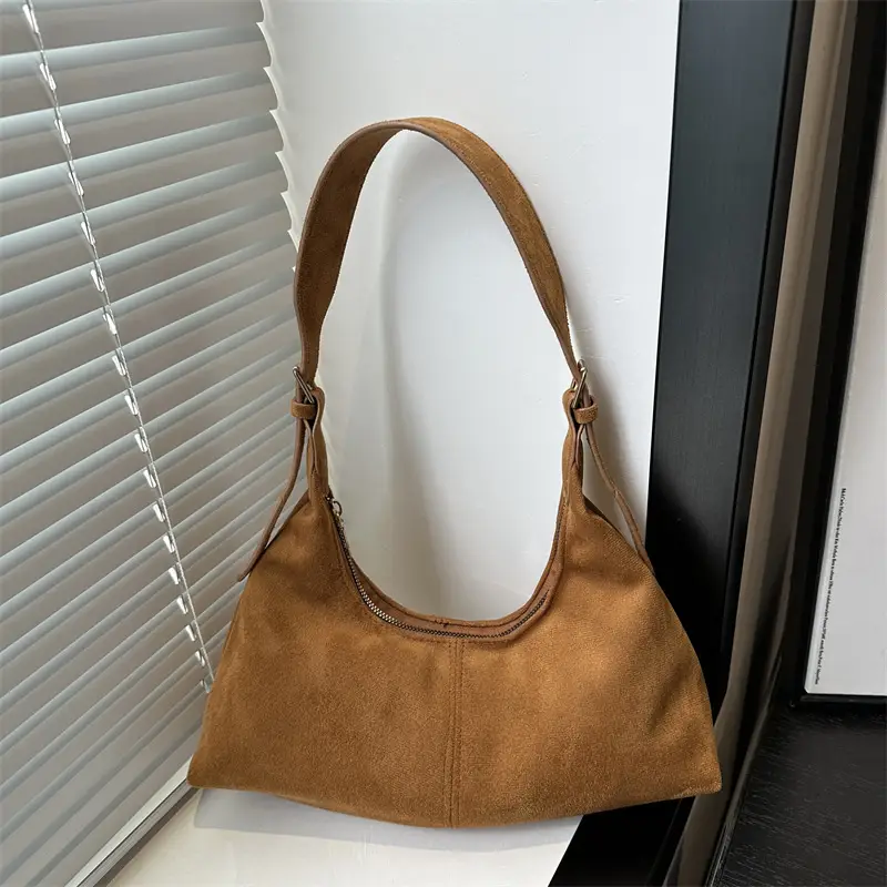 Vintage PU Leather Shoulder Bag Tan 2024 - Image 7