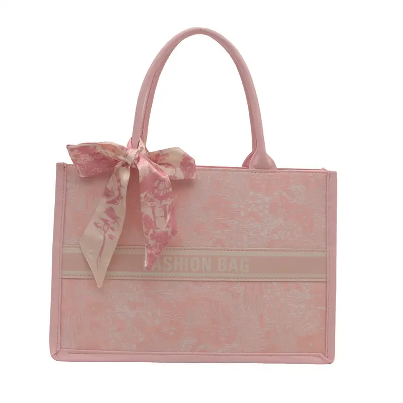 Women's Silk Bow Tote Bag Large Capacity 2024 - Image 9