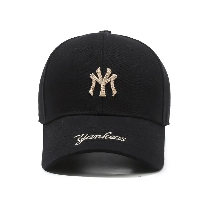 New Embroidered NY Logo Baseball Cap Black - Image 4