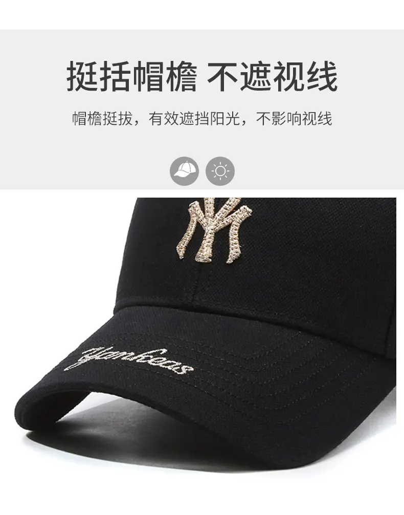 New Embroidered NY Logo Baseball Cap Black — feature 2