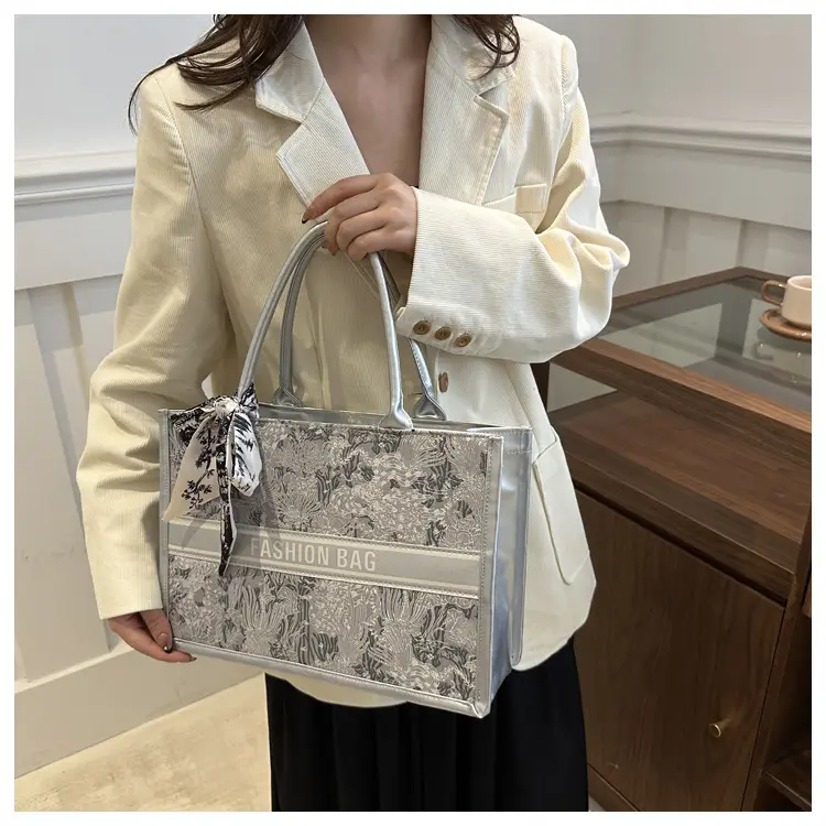 Women Silk Bow Tote Bag Large Capacity 2024 — feature 14