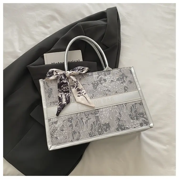 Women Silk Bow Tote Bag Large Capacity 2024 — feature 23