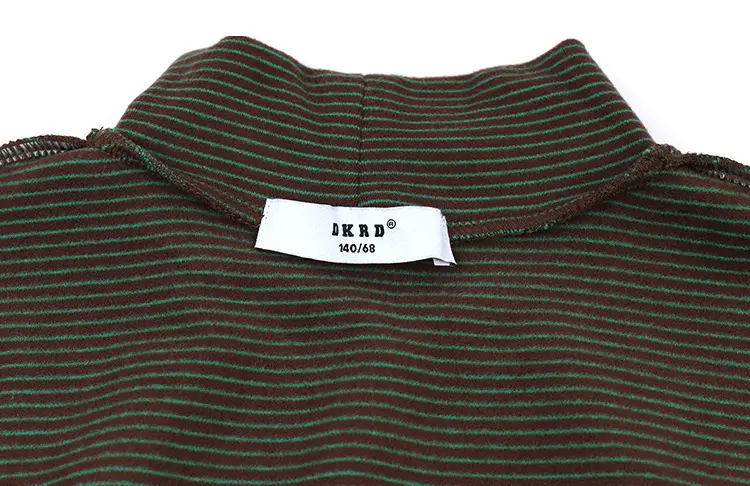 DK Children's Grey Striped Fleece Shirt with High Neck — feature 37