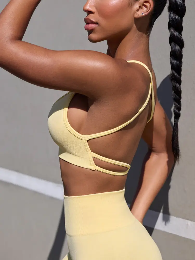 Cross-border BO & TEE Seamless Sports Bra Quick Drying Tight Outdoor Running Fitness Beautiful Back Yoga Sports Underwear