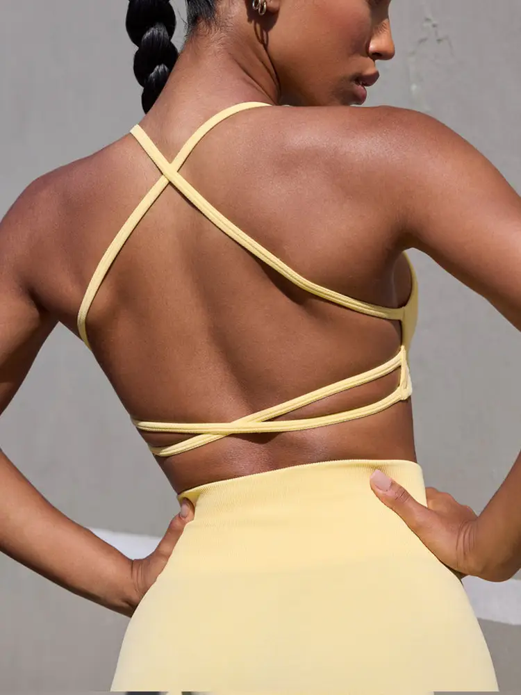 Cross-border BO & TEE Seamless Sports Bra Quick Drying Tight Outdoor Running Fitness Beautiful Back Yoga Sports Underwear