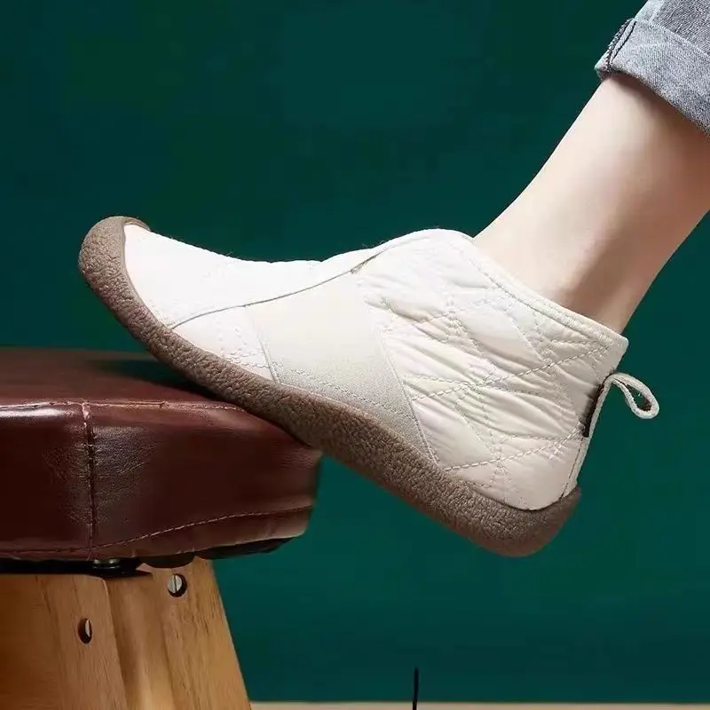 2025 New Winter Women's Cotton Shoes Fleece-Lined Thickeneded High Snow Boots Warm and Comfortable Mother's Cotton Shoes Women's Shoes - Image 6