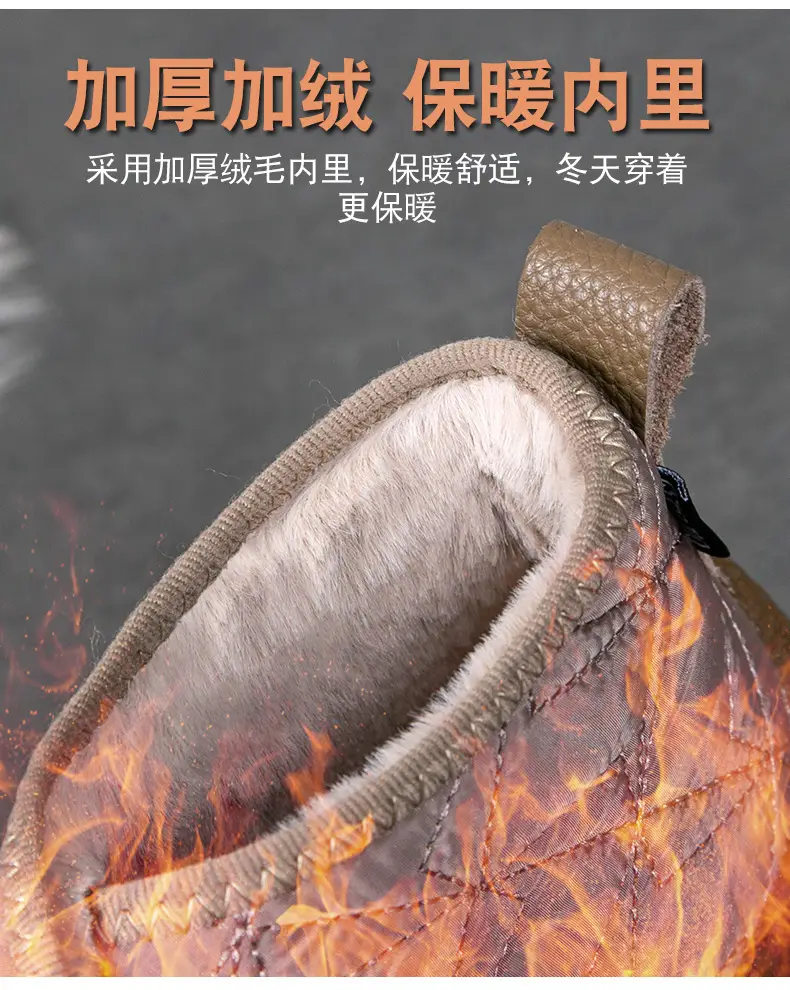 2025 New Winter Women's Cotton Shoes Fleece-Lined Thickeneded High Snow Boots Warm and Comfortable Mother's Cotton Shoes Women's Shoes — feature 3