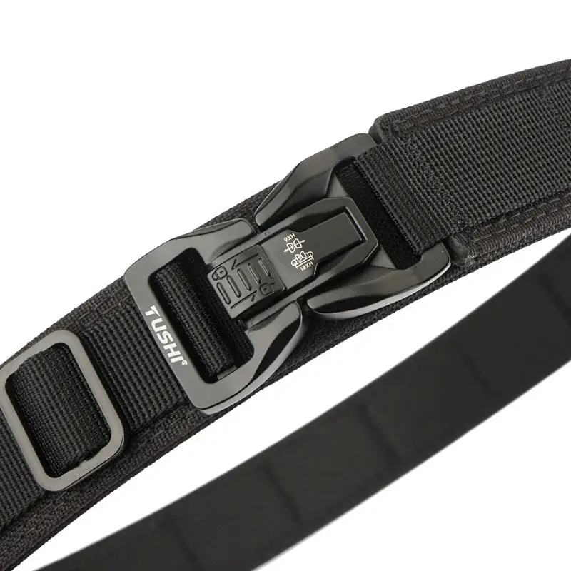 Men's Green Tactical Buckle Belt Dual Purpose Outdoor Training