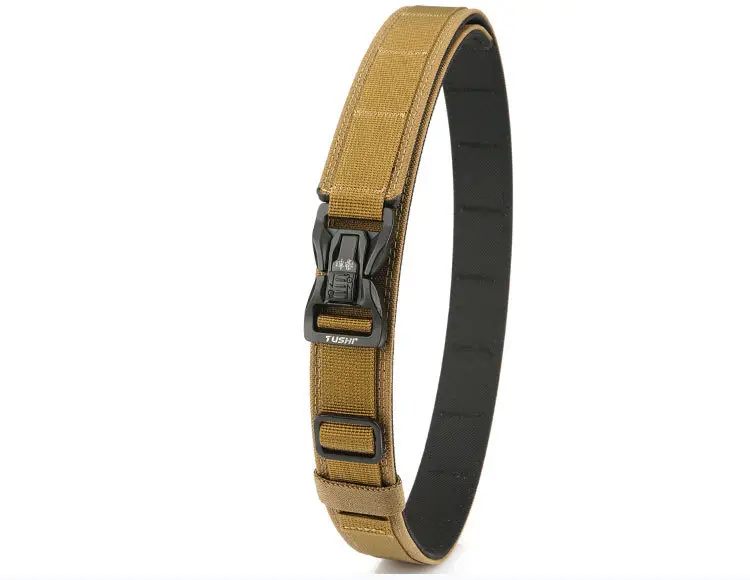Men's Green Tactical Buckle Belt Dual Purpose Outdoor Training — feature 14