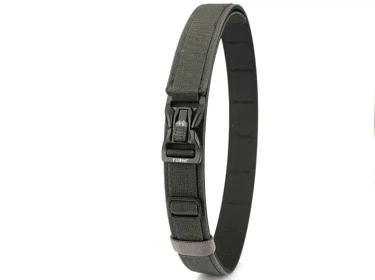Men's Green Tactical Buckle Belt Dual Purpose Outdoor Training — feature 16