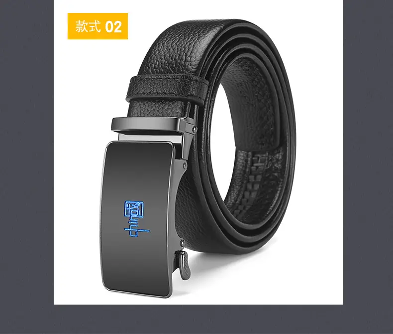 Men's Chinese Genuine Leather Belt with Automatic Buckle — feature 24