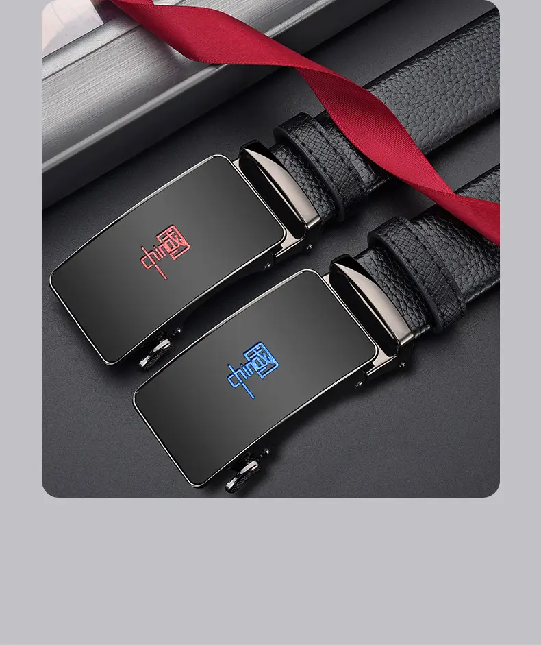 Men's Chinese Genuine Leather Belt with Automatic Buckle — feature 28