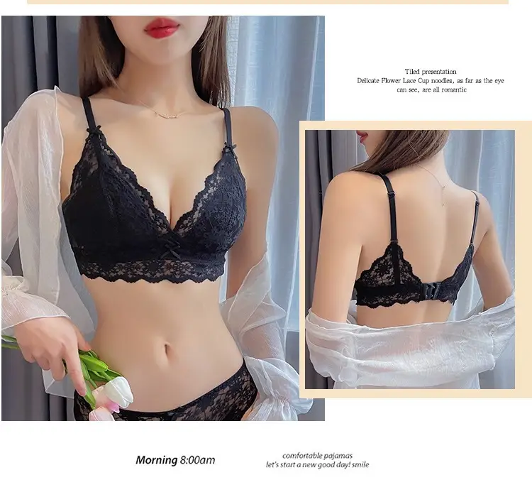 French Style Deep V-Back Underwear Women Large Chest Anti-Sagging — feature 17