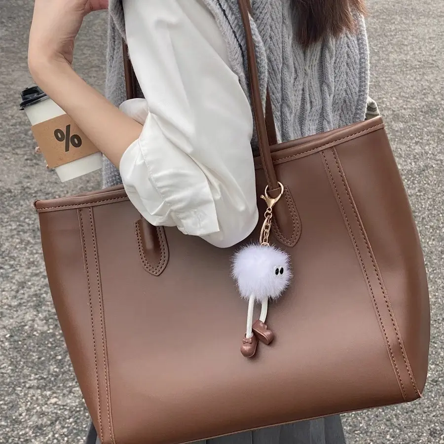 Retro Brown Large Capacity Women's Shoulder Bag