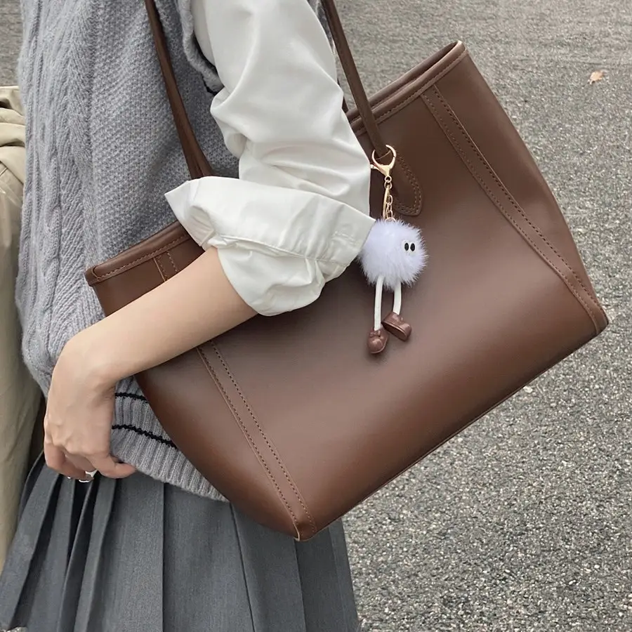 Retro Brown Large Capacity Women's Shoulder Bag