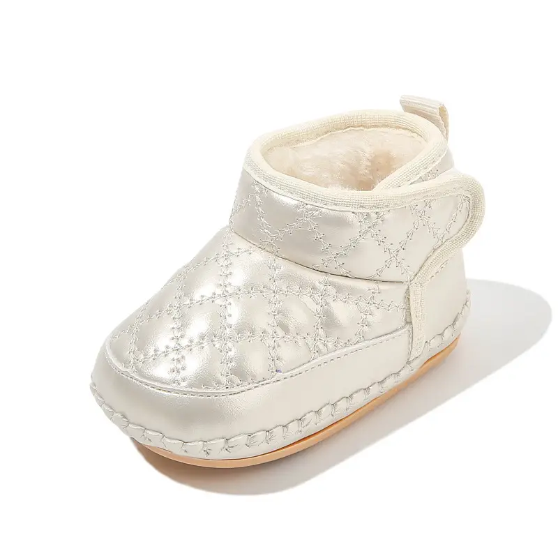 Baby Cotton Winter Shoes Gold 0-12 Months