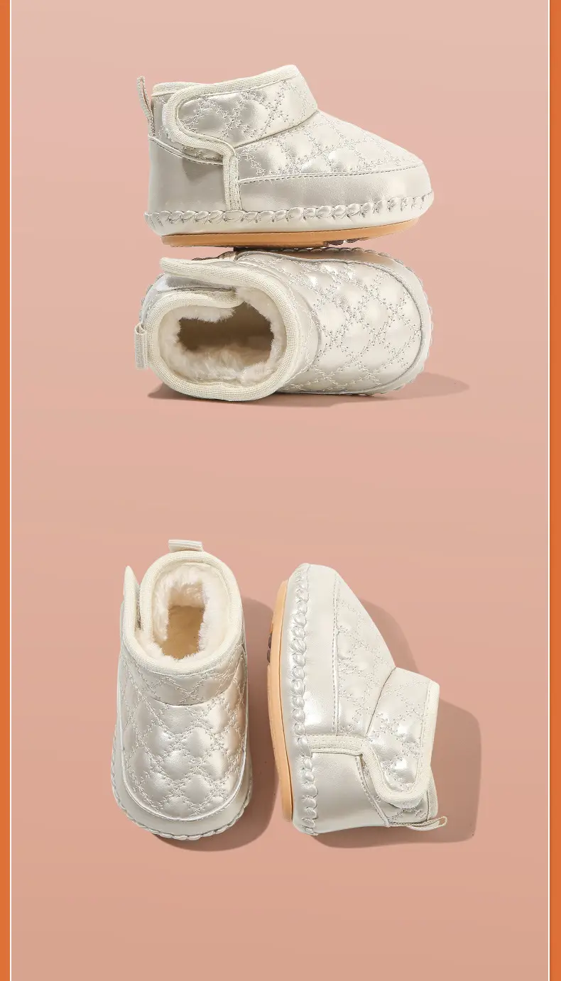 Baby Cotton Winter Shoes Gold 0-12 Months — feature 24