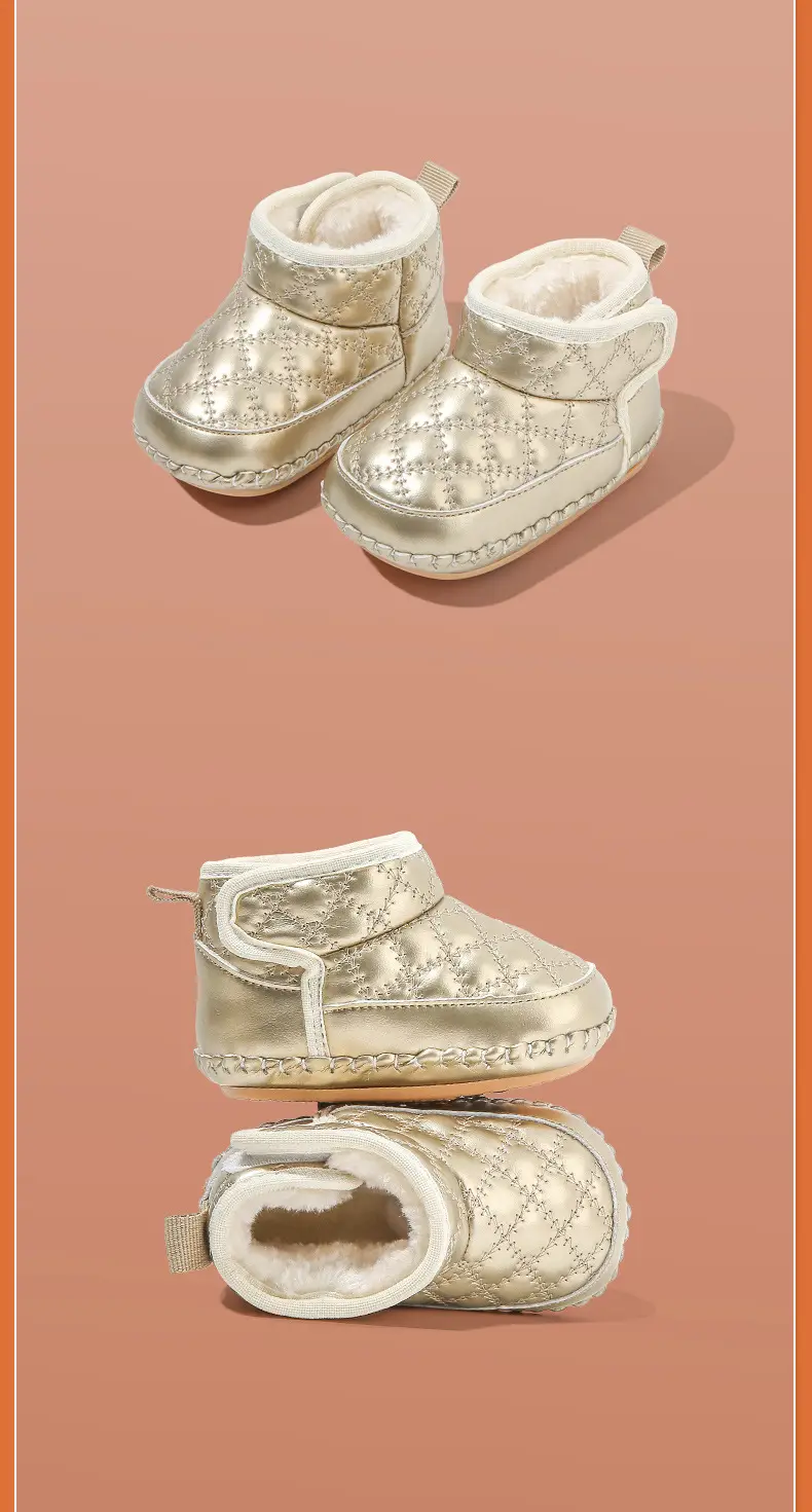 Baby Cotton Winter Shoes Gold 0-12 Months — feature 25