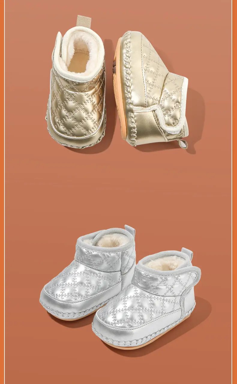 Baby Cotton Winter Shoes Gold 0-12 Months — feature 26