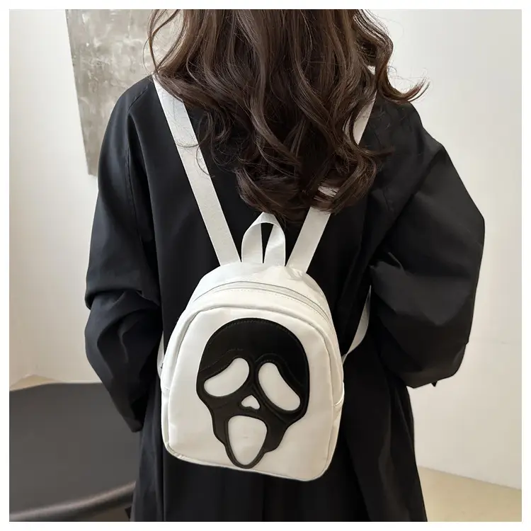 Korean Style Ghost Skull Shoulder Bag Black Multi-use Backpack — feature 9