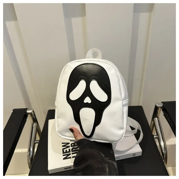 Korean Style Ghost Skull Shoulder Bag Black Multi-use Backpack - Image 2