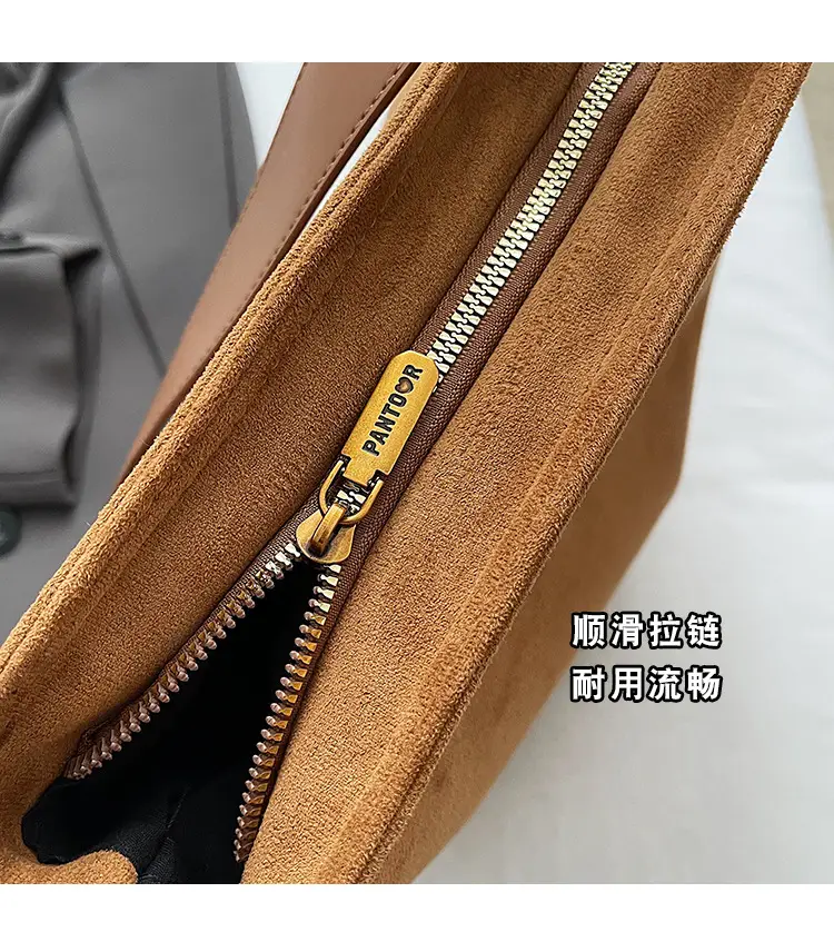 Frosted Crossbody Bag Women Large Capacity Tan — feature 6