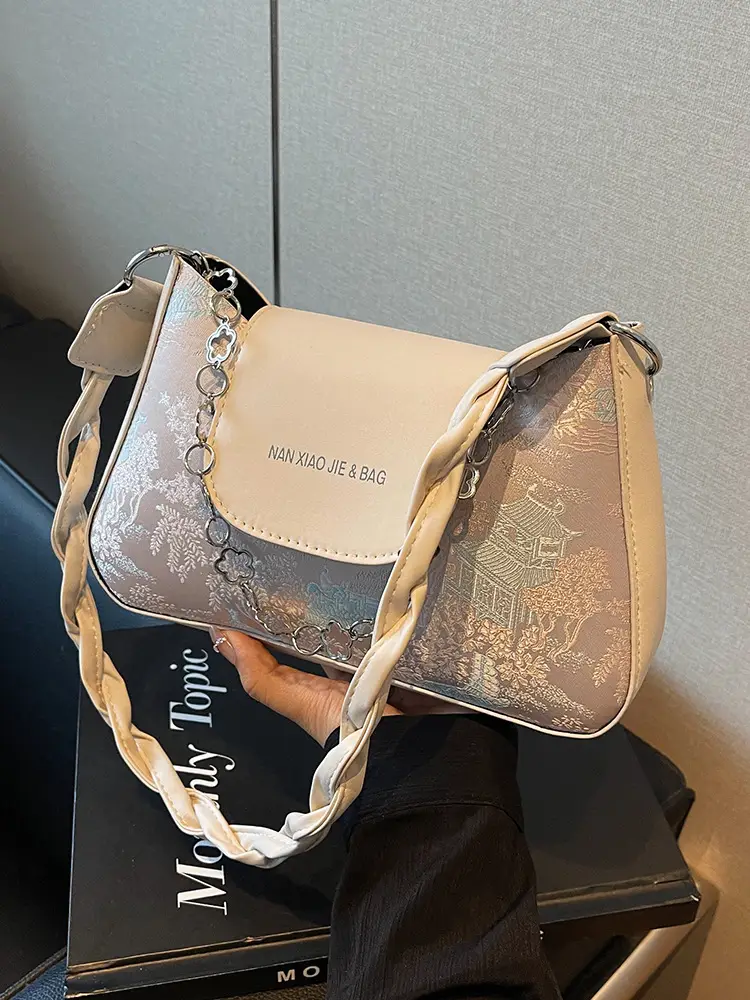 2024 Cross Body Bag Women Transparent Beige - Image 7