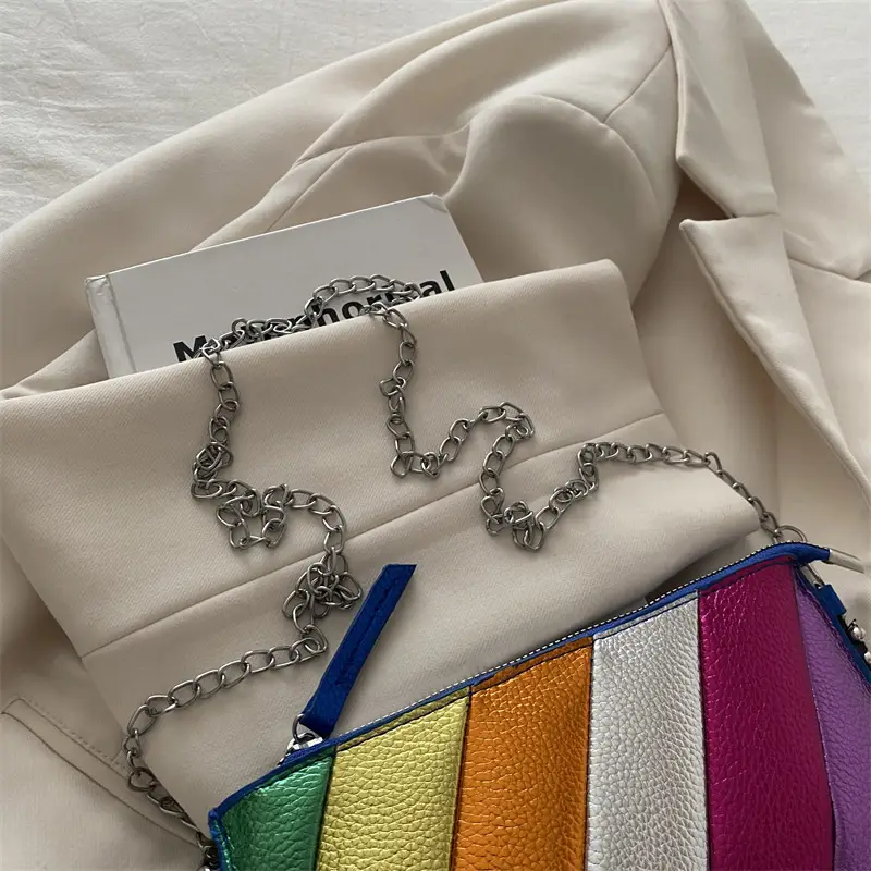 Rainbow Chain Shoulder Messenger Bag for Women