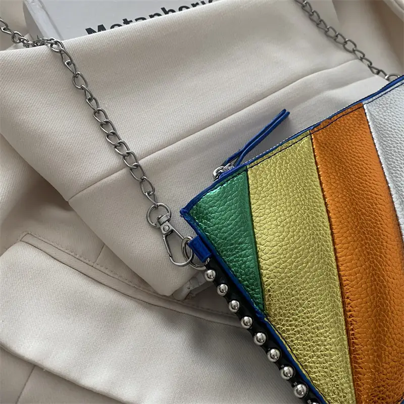 Rainbow Chain Shoulder Messenger Bag for Women